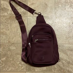 Plum cross body bag